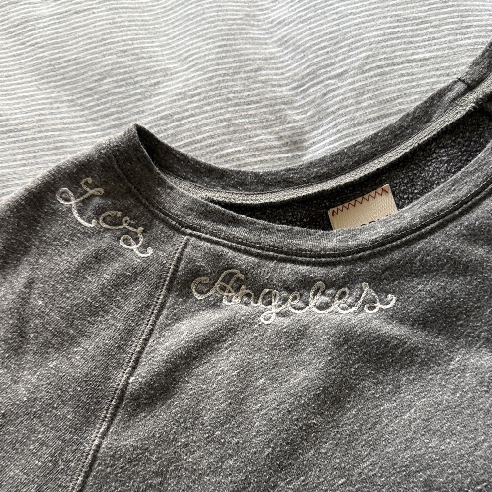 People of Leisure Soft Oversized Gray Los Angeles Sweatshirt